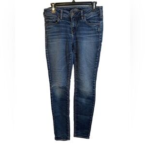 Silver Jeans  Co. Aiko High Rise Skinny Joga. Jean Medium Wash Ladies W28/L31